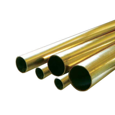 ท่อทองเหลืองไม่มีรอยต่อที่มีความแม่นยำ ASTM C22000 99.9% บริสุทธิ์ตรง H62 ผนังบาง ETP ท่อทองแดงตรง