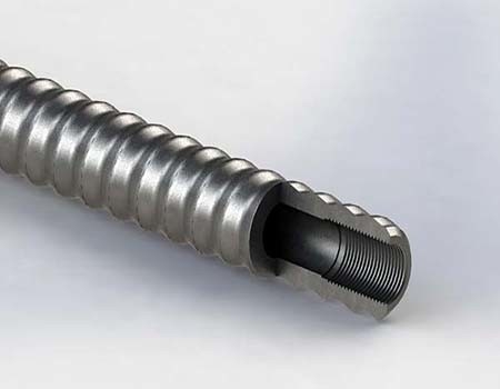 แท่งเกลียวเหล็กกลวงแบบเกลียวเต็ม 50 มม. เจาะหิน Bolt